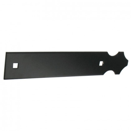 Contre-penture droite Aluminium Noire