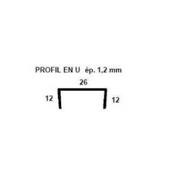 Profil U PVC Chêne doré 26x12