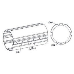 Tube volet roulant ZF 80